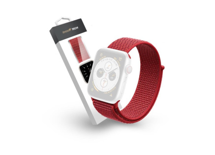 RhinoTech řemínek Magic Tape pro Apple Watch 38/40/41mm červená RhinoTech řemínek Magic Tape pro Apple Watch 38/40/41mm červená