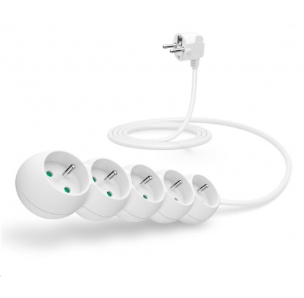 CONNECT IT prodlužovací kabel 230V, 5 zásuvek, 2 m, bez vypínače (bílý) CONNECT IT prodlužovací kabel 230V, 5 zásuvek, 2 m, bez vypínače (bílý)
