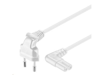 PREMIUMCORD Kabel síťový 230V k magnetofonu se zahnutými konektory 0.75m