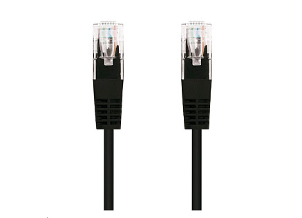 C-TECH kabel patchcord Cat5e, UTP, černý, 0,25m