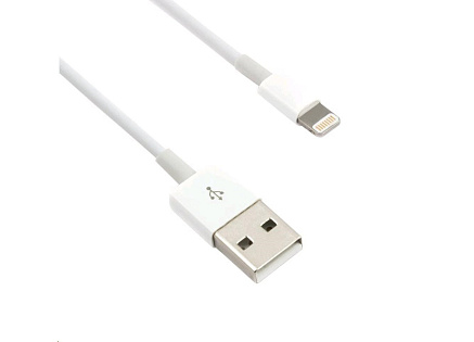 C-TECH kabel USB 2.0 Lightning (IP5 a vyšší) nabíjecí a synchronizační kabel, 1m, bílý C-TECH kabel USB 2.0 Lightning (IP5 a vyšší) nabíjecí a synchronizační kabel, 1m, bílý