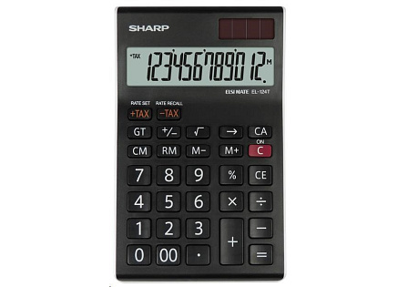 SHARP kalkulačka - EL-124TWH - černá