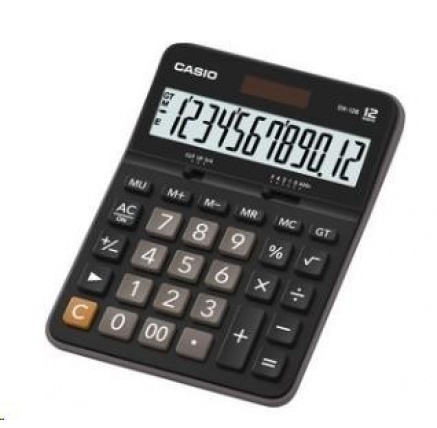 CASIO kalkulačka DX 12 B, černá, stolní, dvanáctimístná
