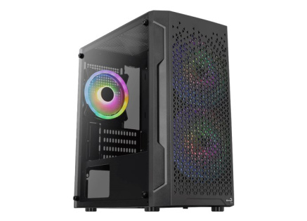 AEROCOOL skříň MC G Trinity, Micro tower, 1x USB 3.0, 1x USB 2.0, 2x audio, bez zdroje