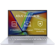 ASUS NTB Vivobook 16 (X1605VA-MB1270W), i7-13620H, 16" 1920 x 1200, 16GB, 1TB SSD, Iris X, W11 Home, Silver