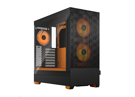 FRACTAL DESIGN skříň Pop Air RGB Orange Core TG Clear Tint, 2x USB 3.0, bez zdroje, ATX