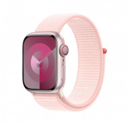 APPLE Watch Series 9 GPS + Cellular 45mm Pink Aluminium Case with Light Pink Sport Loop