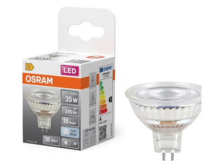 OSRAM LED STAR GU5,3  3,4W/840 12V MR16 35W studená
