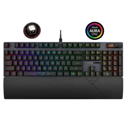 ASUS klávesnice ROG STRIX SCOPE II, mechanická, drátová, ROG RX RED / PBT, US