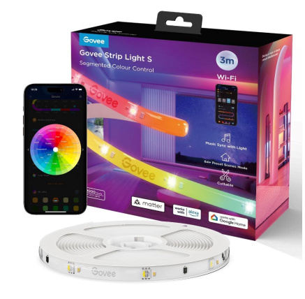 Govee WiFi RGBICW Smart PRO LED pásek 3m Matter - extra odolný