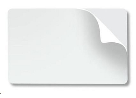 Zebra Plastic cards, adhesive, 500