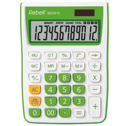 REBELL kalkulačka - SDC912 GR - zelená