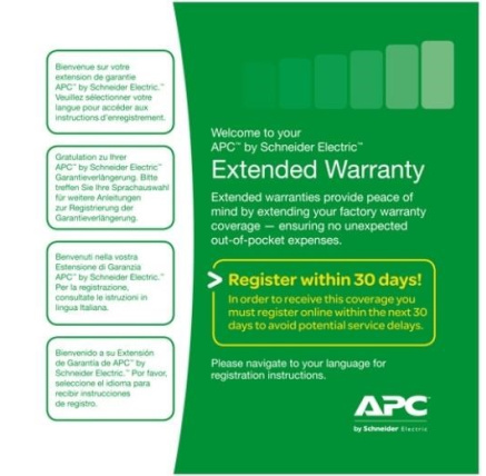 APC Easy (1) Year Extended Warranty for (New product purchases) Easy UPS SRV 6 kVA