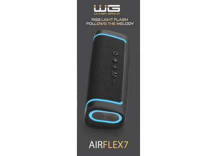 WG - Bluetooth Speaker WG AirFlex7, 10W, TWS, LED, černá