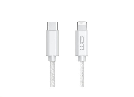 WG - Datový kabel Lightning Mfi na Type-C, 1 metr, 3A, bílá