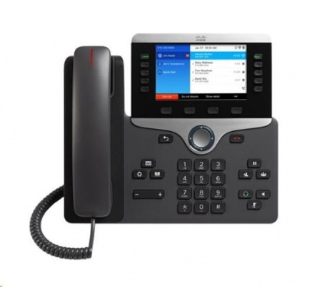 Cisco CP-8861-3PCC-K9=, VoIP telefon, 10line, 2x10/100/1000, 5" displej, Wi-Fi, Bluetooth, 2xUSB, PoE