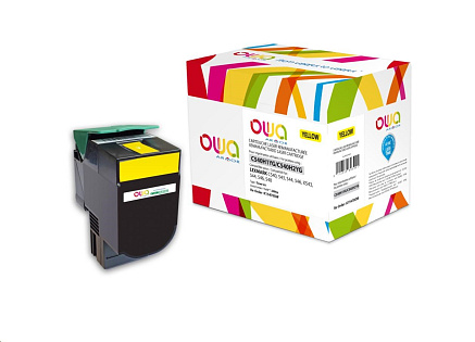 OWA Armor toner pro LEXMARK C540, 543, 544, 546, X543, X544, X546, X548, 2000 Stran, C540H1YG, žlutá/yellow