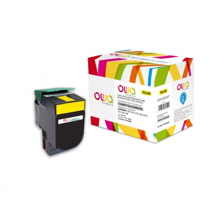OWA Armor toner pro LEXMARK C540, 543, 544, 546, X543, X544, X546, X548, 2000 Stran, C540H1YG, žlutá/yellow OWA Armor toner pro LEXMARK C540, 543, 544, 546, X543, X544, X546, X548, 2000 Stran, C540H1YG, žlutá/yellow