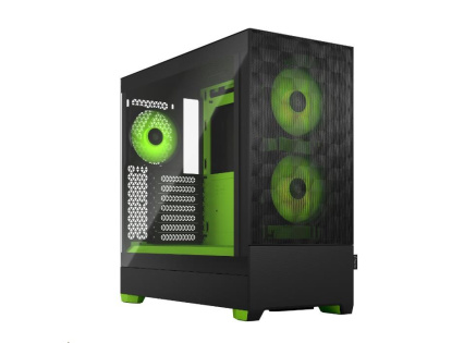FRACTAL DESIGN skříň Pop Air RGB Green Core TG Clear Tint, 2x USB 3.0, bez zdroje, ATX