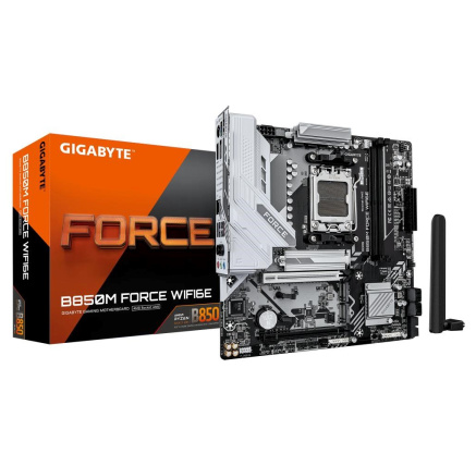 GIGABYTE MB Sc AM5 B850M FORCE WIFI6E, AMD B850, 2xDDR5, WIFI, 1xDP, 1xHDMI, mATX