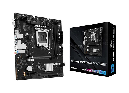 ASRock MB Sc LGA1700 H610M-HVS/M.2 D5 Gen5, Intel H610, 2xDDR5, 1xHDMI, 1xVGA, mATX