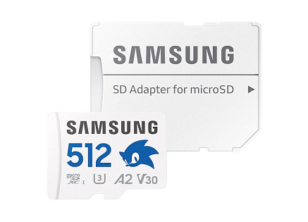 Samsung micro SDXC karta 512GB PRO Plus 'Sonic the Hedgedog™' + SD adaptér