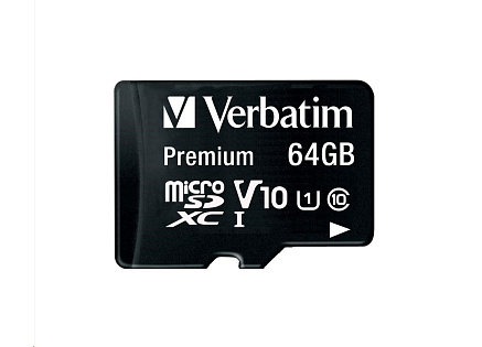VERBATIM MicroSDXC karta 64GB Premium, U1 + adaptér