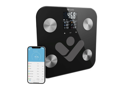 TrueLife FitShape S6 BT - Bioelektrická impedanční bluetooth váha - černá
