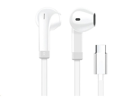 WG - Sluchátka s konektorem Type-C, Vortex Vibe, drátové, white