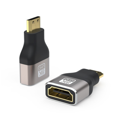 PREMIUMCORD Adapter 8K HDMI Typ A - mini HDMI Typ C, kovová, pozlacená PREMIUMCORD Adapter 8K HDMI Typ A - mini HDMI Typ C, kovová, pozlacená