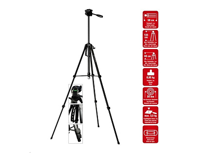Braun stativ LW 130S (50-135 cm, 850 g, 3-směrná hlava, max.3,5kg, černý)