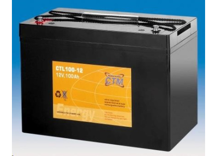 Baterie - CTM CTL 100-12 (12V/100Ah - M6), životnost 10-12let