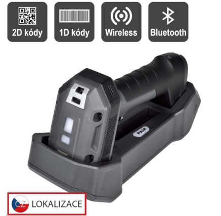 Virtuos CCD 2D průmyslová bezdrátová čtečka HW-857, USB, tmavě šedá Virtuos CCD 2D průmyslová bezdrátová čtečka HW-857, USB, tmavě šedá