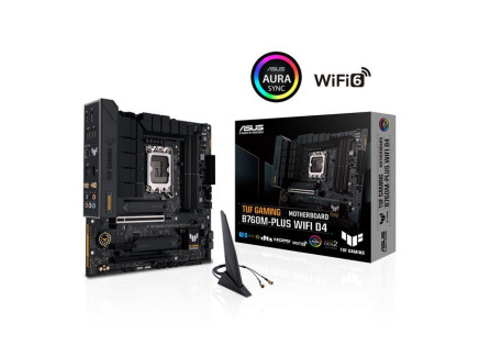 ASUS MB Sc LGA1700 TUF GAMING B760M-PLUS WIFI D4, Intel B760, 4xDDR4, 1xDP, 1xHDMI, WI-FI, mATX