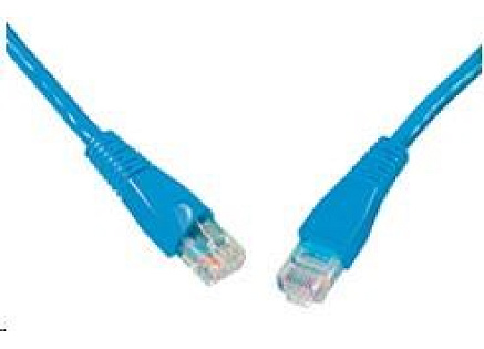 Solarix Patch kabel CAT5E UTP PVC 1m modrý snag-proof C5E-114BU-1MB