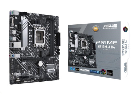 ASUS MB Sc LGA1700 PRIME H610M-A DDR4-CSM, Intel H610, 2xDDR4, 1xDP, 1xHDMI, 1xVGA, mATX