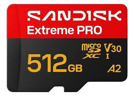 SanDisk micro SDXC Extreme PRO 512GB UHS-I U3 (250R/170W MB/s, UHS-I U3 V30) + adaptér SanDisk micro SDXC Extreme PRO 512GB UHS-I U3 (250R/170W MB/s, UHS-I U3 V30) + adaptér