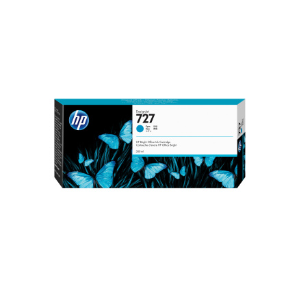HP 727 300-ml Cyan DesignJet Ink Cartridge