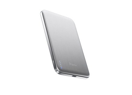 BMX SolidSafe™ Air Titanium 5K Qi2 Wireless Magnetic Power Bank, Silver BMX SolidSafe™ Air Titanium 5K Qi2 Wireless Magnetic Power Bank, Silver