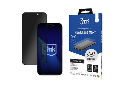 3mk tvrzené sklo HardGlass Max Privacy Black pro Apple iPhone 16 Pro
