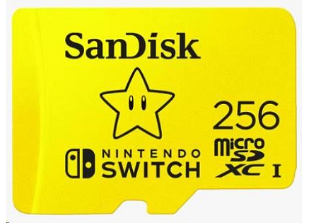 SanDisk MicroSDXC karta 256GB for Nintendo Switch (R:100/W:90 MB/s, UHS-I, V30,U3, C10, A1) licensed Product,Super Mario SanDisk MicroSDXC karta 256GB for Nintendo Switch (R:100/W:90 MB/s, UHS-I, V30,U3, C10, A1) licensed Product,Super Mario