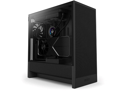 NZXT skříň H5 Flow edition / 2x120 mm fan / USB 3.0 / USB-C 3.1 / průhledná bočnice / mesh panel / černá