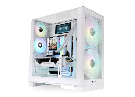 THERMALTAKE Case View 390 Air, ATX, Průhledná bočnice, 2x 120mm Fan, bílá