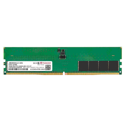 TRANSCEND DIMM DDR5 32GB 4800MHz JM 2Rx8 2Gx8 CL40 1.1V