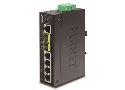 Planet switch IGS-5225-4T2S, průmyslový 4x10/100/1000T, 2x100/1000X SFP, -40~+75°C