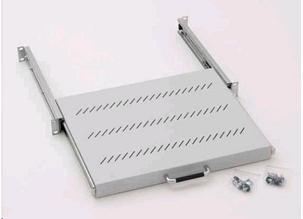 TRITON Police výsuvná 19", 1U/450mm plnovýsuv, nosnost 30kg, šedá