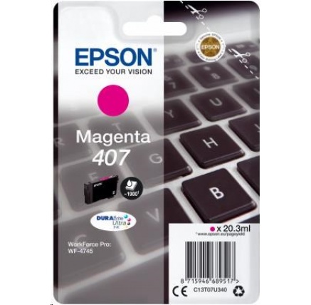 EPSON Ink bar WF-4745 Series Ink Cartridge "Klávesnice" L Magenta (1.900 str.) (20,3 ml) EPSON Ink bar WF-4745 Series Ink Cartridge "Klávesnice" L Magenta (1.900 str.) (20,3 ml)