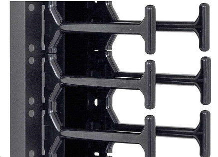 TRITON vertikální vyvazovací panel 32U, dvouřadý, pro rozvaděče šířky 800mm z řady RMA, RZA, RDA, RTA, RYA, černý