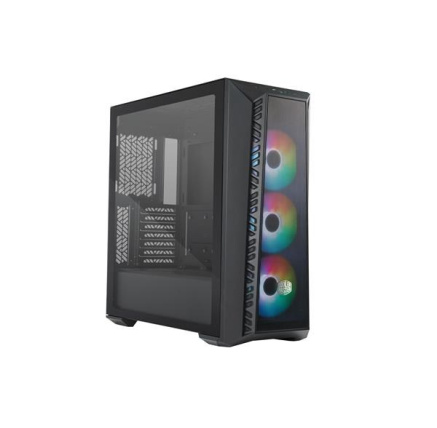 Cooler Master case MasterBox 520 Mesh, ATX, Průhledná bočnice, 3x 120mm ARGB Fan, ARGB Hub, Černá