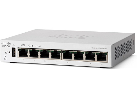 Cisco Catalyst switch C1200-8T-D (8xGbE,1xPoE-in,fanless)